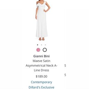 Satin White long dress by Gianni bini